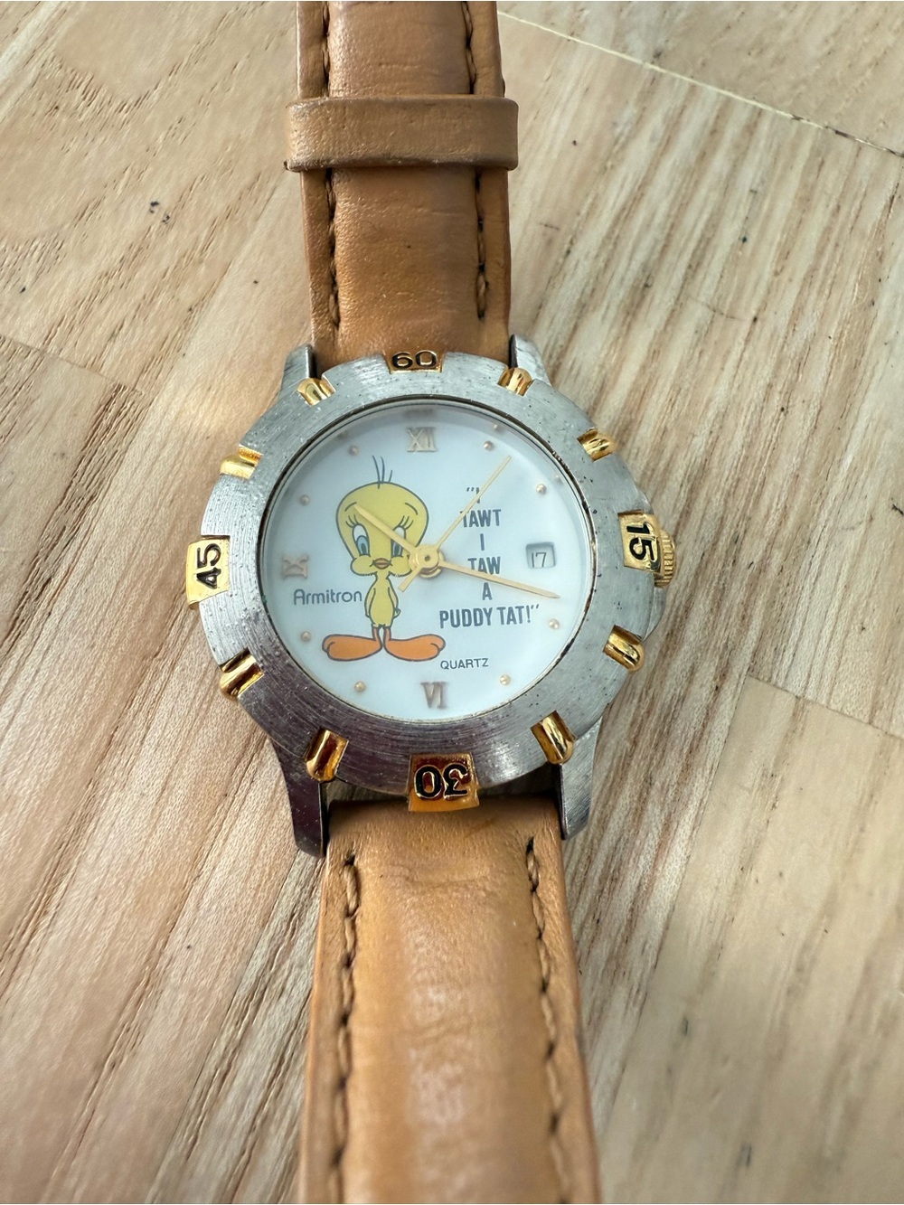 Warner bros Armitron tweety bird watch NEW BATTERY